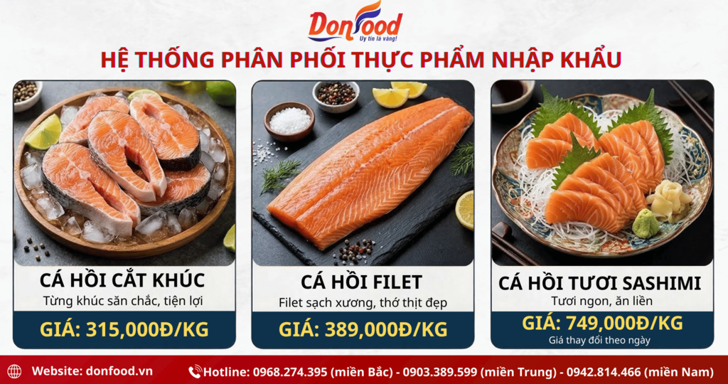 Cá hồi tươi Nauy filet / nguyên con