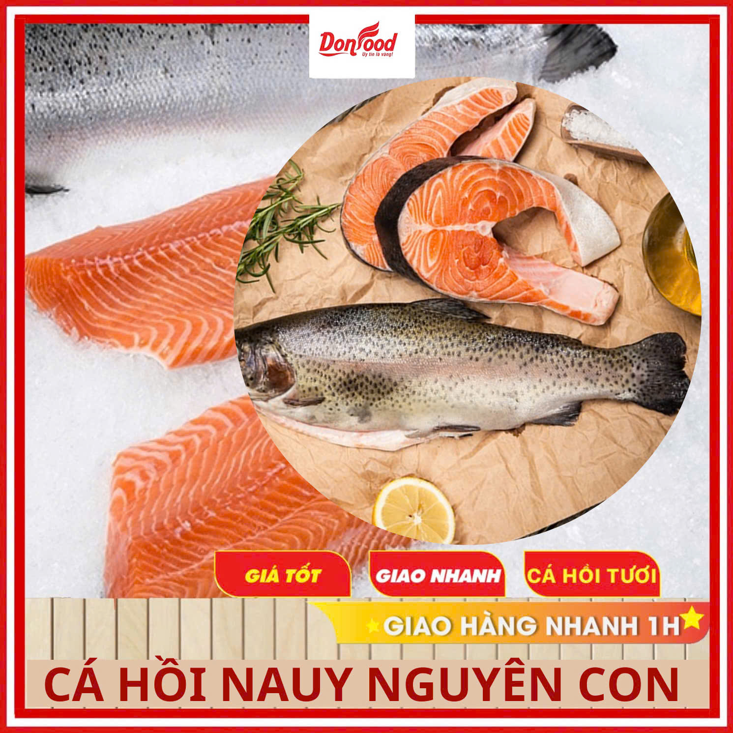 Cá hồi tươi Nauy filet / nguyên con