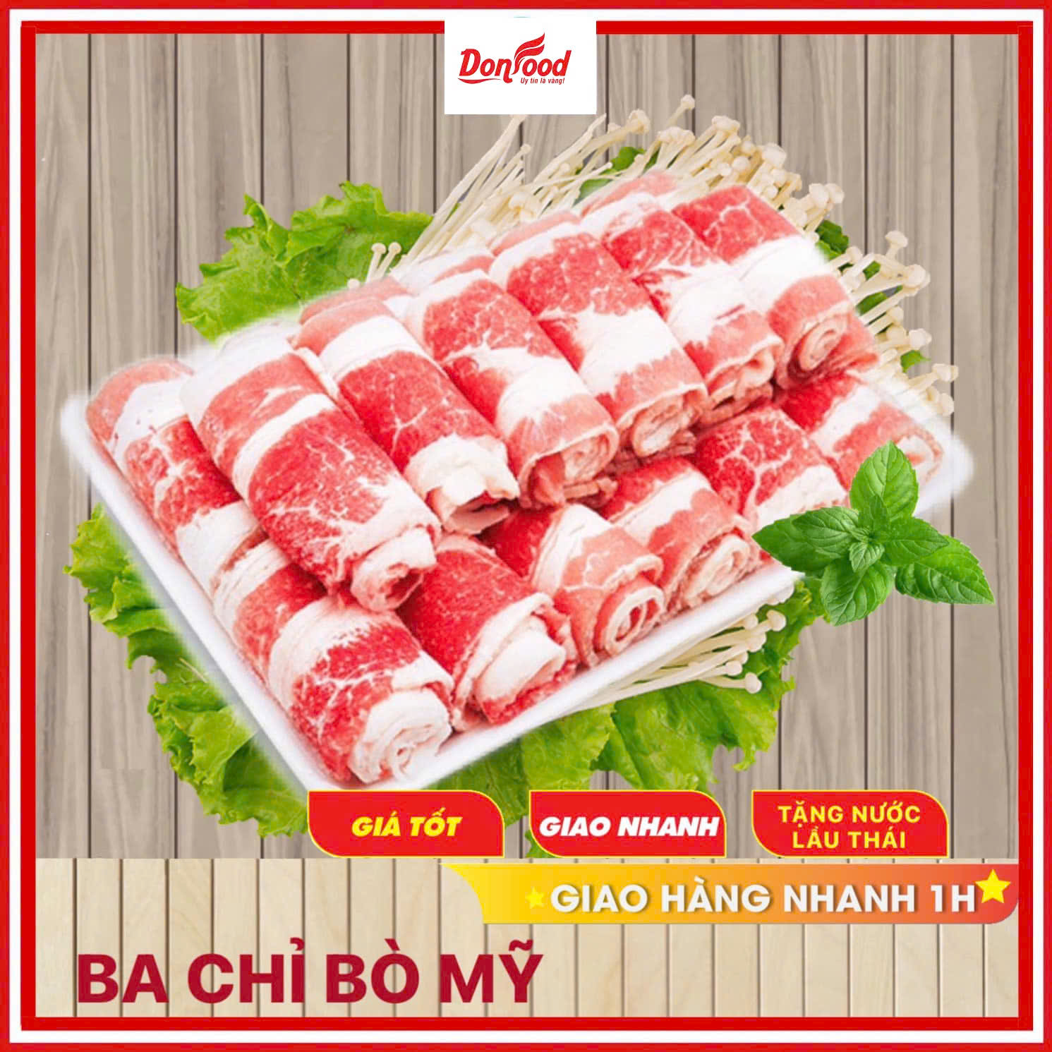 Ba Chỉ Bò Mỹ Cuộn