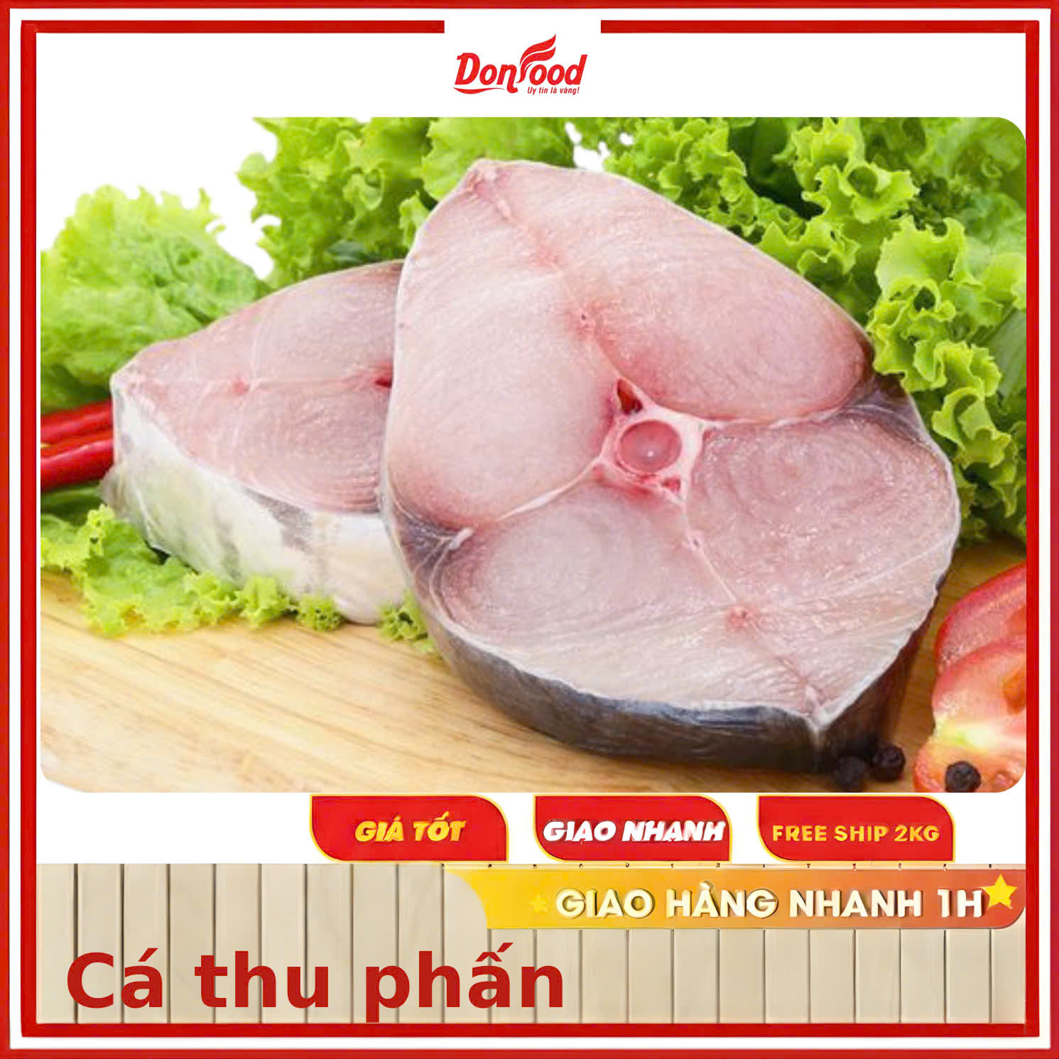 Cá thu phấn cắt khúc