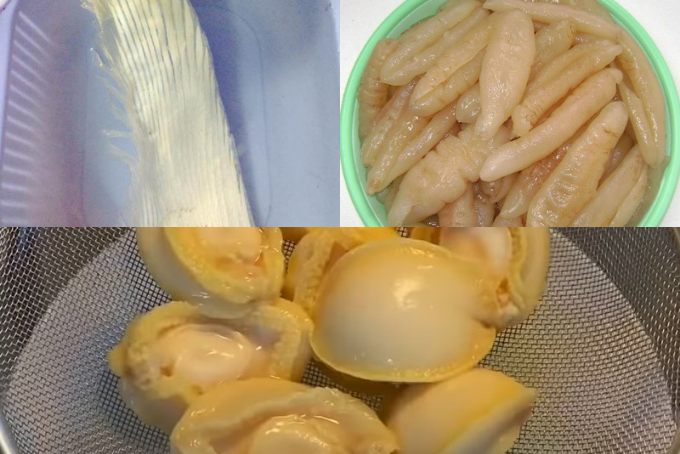 ngâm và luộc bào ngư hải sâm
