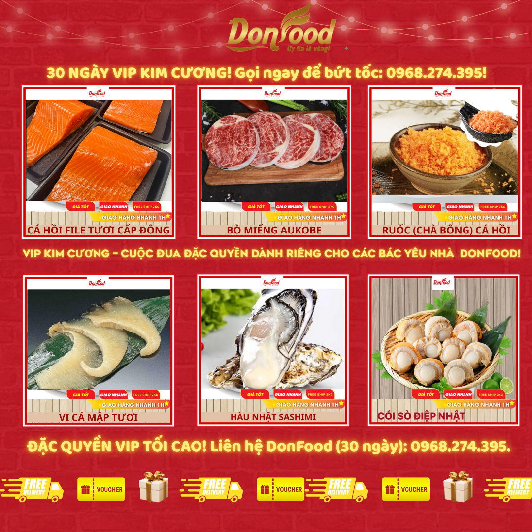 Cá tuyết DonFood trong set quà Tết hải sản cao cấp 2026